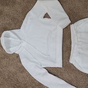 Hooded Croptop 2 Piece Sweatsuit